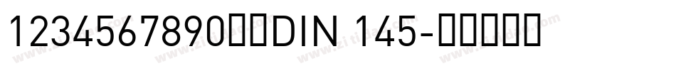 1234567890字体DIN 145字体转换